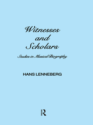 cover image of Witnesses and Scholars